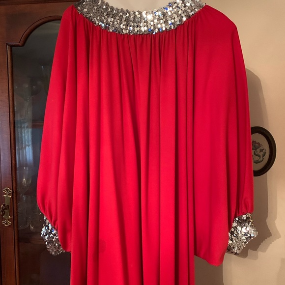 COPY - Vintage Red Mid Length Dress - Picture 2 of 6
